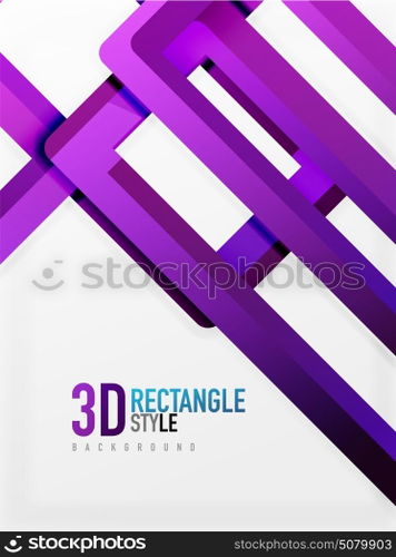 Rectangle tube elements, vector background. Rectangle tube elements, vector 3d background