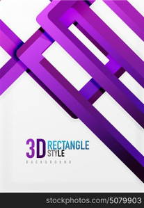Rectangle tube elements, vector background. Rectangle tube elements, vector 3d background