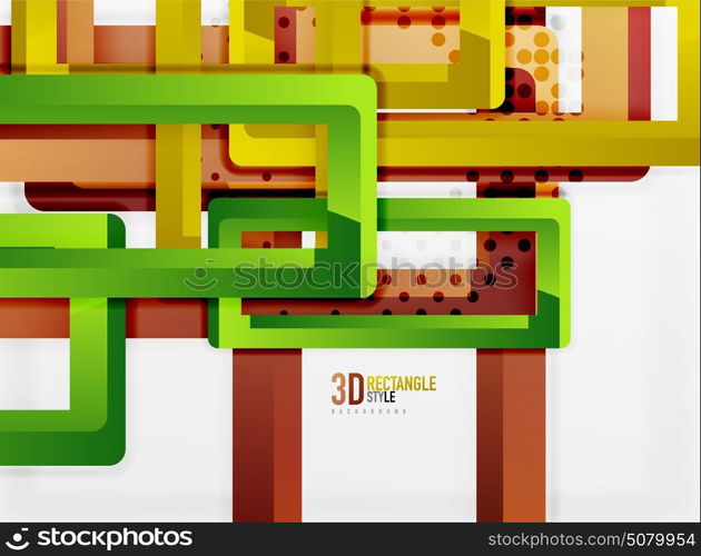 Rectangle tube elements, vector background. Rectangle tube elements, vector 3d background