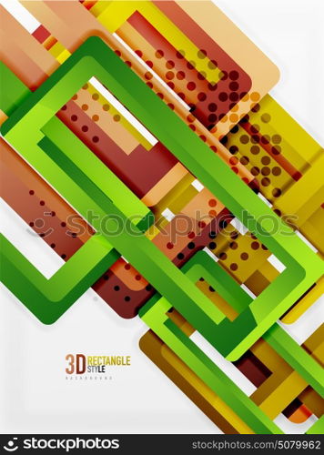Rectangle tube elements, vector background. Rectangle tube elements, vector 3d background