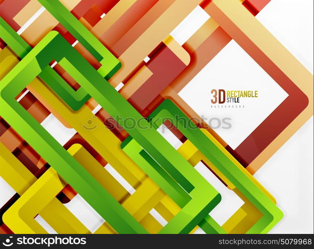 Rectangle tube elements, vector background. Rectangle tube elements, vector 3d background