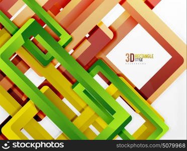 Rectangle tube elements, vector background. Rectangle tube elements, vector 3d background