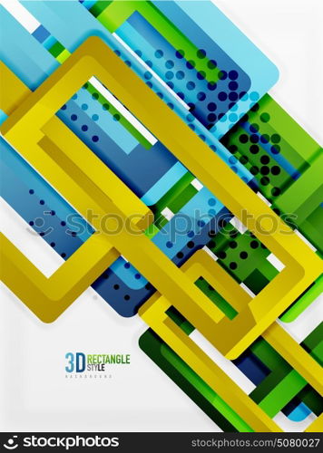 Rectangle tube elements, vector background. Rectangle tube elements, vector 3d background