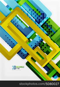 Rectangle tube elements, vector background. Rectangle tube elements, vector 3d background