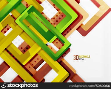 Rectangle tube elements, vector background. Rectangle tube elements, vector 3d background