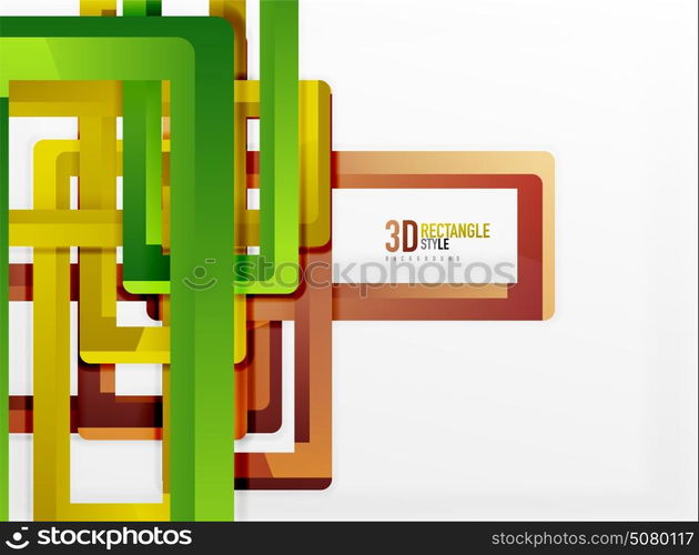 Rectangle tube elements, vector background. Rectangle tube elements, vector 3d background