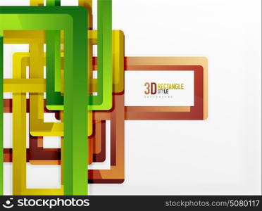 Rectangle tube elements, vector background. Rectangle tube elements, vector 3d background