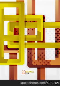 Rectangle tube elements, vector background. Rectangle tube elements, vector 3d background