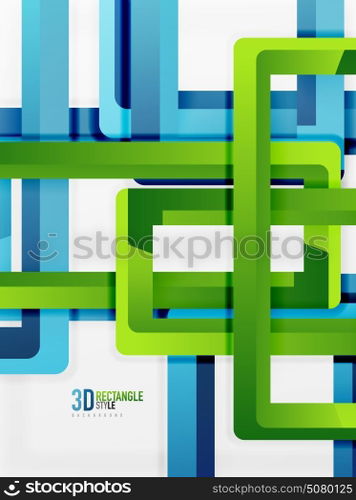 Rectangle tube elements, vector background. Rectangle tube elements, vector 3d background