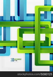 Rectangle tube elements, vector background. Rectangle tube elements, vector 3d background