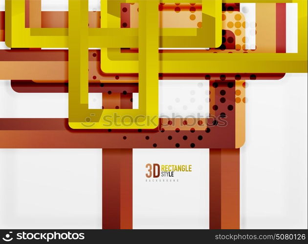 Rectangle tube elements, vector background. Rectangle tube elements, vector 3d background