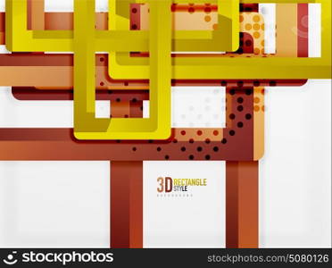 Rectangle tube elements, vector background. Rectangle tube elements, vector 3d background