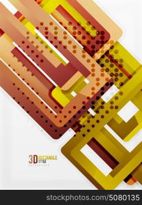 Rectangle tube elements, vector background. Rectangle tube elements, vector 3d background