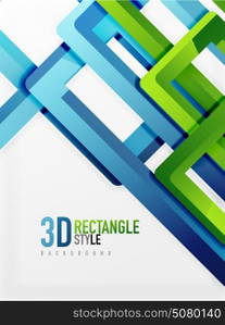 Rectangle tube elements, vector background. Rectangle tube elements, vector 3d background