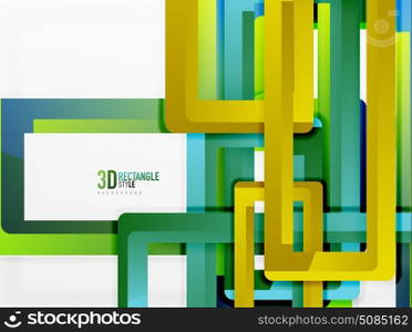 Rectangle tube elements, vector background. Rectangle tube elements, vector 3d background