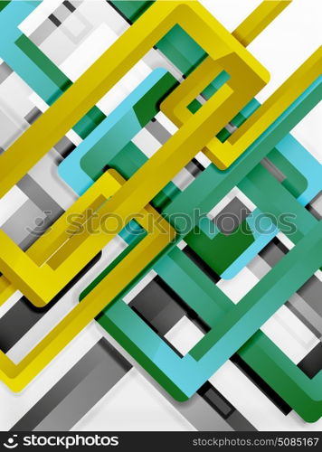 Rectangle tube elements, vector background. Rectangle tube elements, vector 3d background