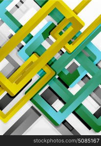 Rectangle tube elements, vector background. Rectangle tube elements, vector 3d background