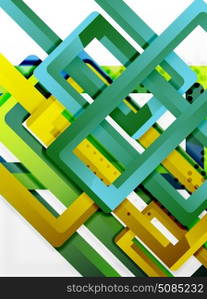 Rectangle tube elements, vector background. Rectangle tube elements, vector 3d background