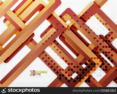 Rectangle tube elements, vector background. Rectangle tube elements, vector 3d background
