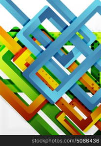 Rectangle tube elements, vector background. Rectangle tube elements, vector 3d background