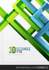 Rectangle tube elements, vector background. Rectangle tube elements, vector 3d background