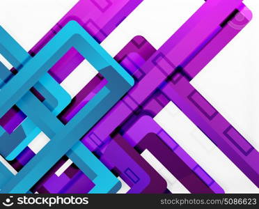 Rectangle tube elements, vector background. Rectangle tube elements, vector 3d background