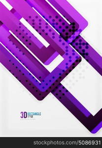 Rectangle tube elements, vector background. Rectangle tube elements, vector 3d background