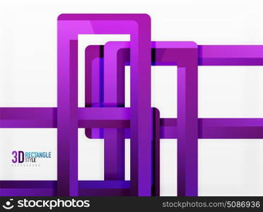 Rectangle tube elements, vector background. Rectangle tube elements, vector 3d background