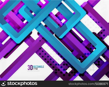 Rectangle tube elements, vector background. Rectangle tube elements, vector 3d background