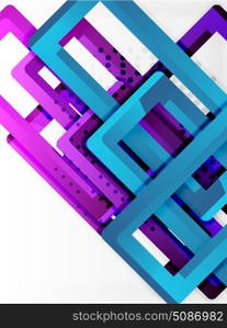 Rectangle tube elements, vector background. Rectangle tube elements, vector 3d background