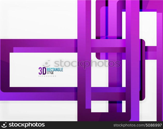 Rectangle tube elements, vector background. Rectangle tube elements, vector 3d background
