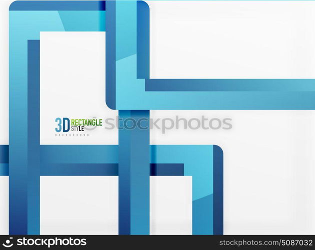 Rectangle tube elements, vector background. Rectangle tube elements, vector 3d background