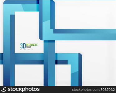 Rectangle tube elements, vector background. Rectangle tube elements, vector 3d background