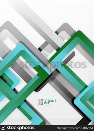 Rectangle tube elements, vector background. Rectangle tube elements, vector 3d background
