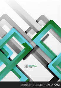 Rectangle tube elements, vector background. Rectangle tube elements, vector 3d background