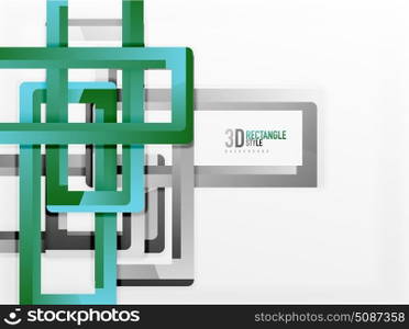 Rectangle tube elements, vector background. Rectangle tube elements, vector 3d background