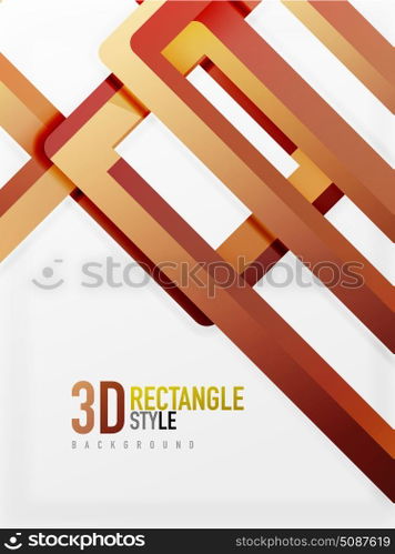 Rectangle tube elements, vector background. Rectangle tube elements, vector 3d background