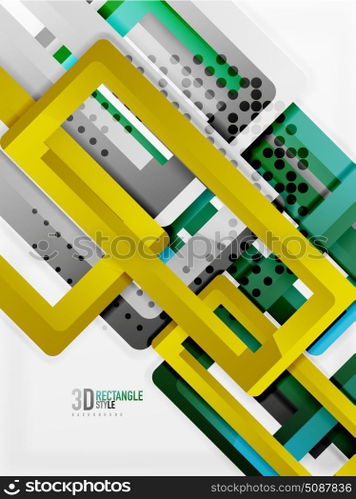 Rectangle tube elements, vector background. Rectangle tube elements, vector 3d background