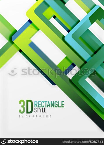 Rectangle tube elements, vector background. Rectangle tube elements, vector 3d background