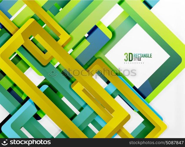 Rectangle tube elements, vector background. Rectangle tube elements, vector 3d background