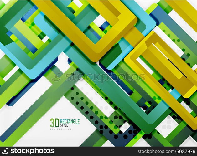 Rectangle tube elements, vector background. Rectangle tube elements, vector 3d background
