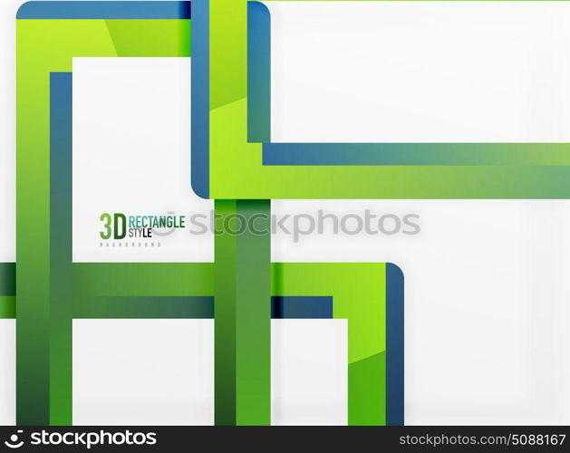 Rectangle tube elements, vector background. Rectangle tube elements, vector 3d background