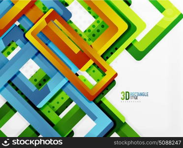 Rectangle tube elements, vector background. Rectangle tube elements, vector 3d background