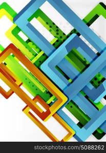 Rectangle tube elements, vector background. Rectangle tube elements, vector 3d background