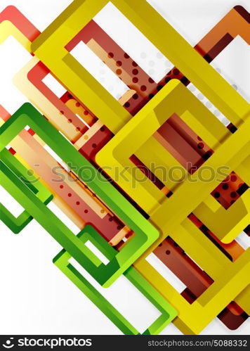 Rectangle tube elements, vector background. Rectangle tube elements, vector 3d background