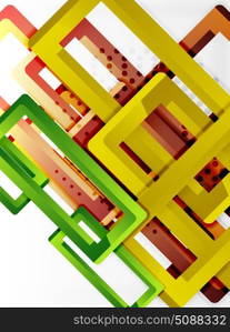 Rectangle tube elements, vector background. Rectangle tube elements, vector 3d background