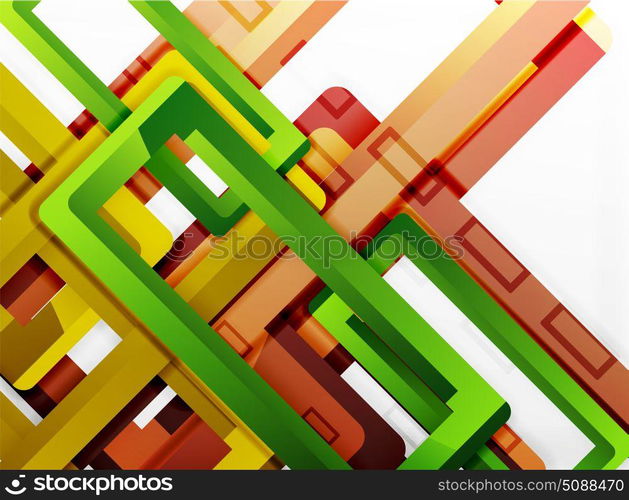 Rectangle tube elements, vector background. Rectangle tube elements, vector 3d background