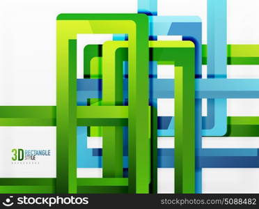 Rectangle tube elements, vector background. Rectangle tube elements, vector 3d background