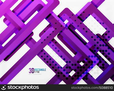 Rectangle tube elements, vector background. Rectangle tube elements, vector 3d background