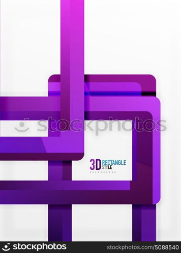 Rectangle tube elements, vector background. Rectangle tube elements, vector 3d background